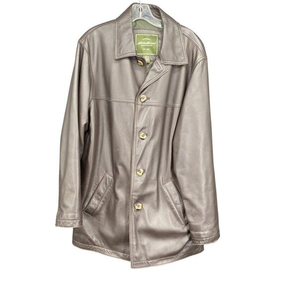 Vintage Eddie Bauer Leather Jacket (L) – Hailey Bieber Style Fall - Picture 1 of 3